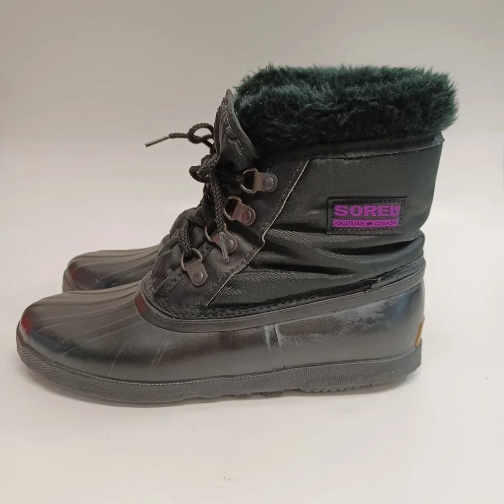 Sorel Boots Black Winter Snow Boots‎ Womens 7